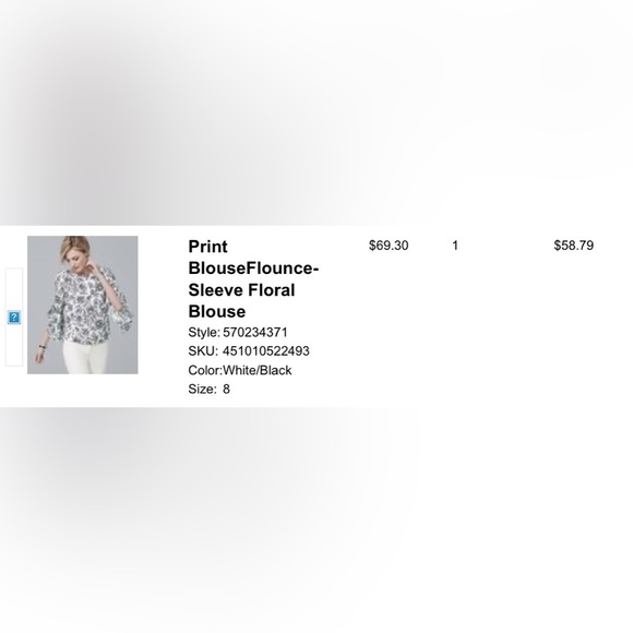 White House Black Market Tops Black House White Market Print Blouse